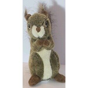 VTG Pacific Coast Squirrel Plush Stuffed Squeak Dog Toy Brown & white Pets Mart